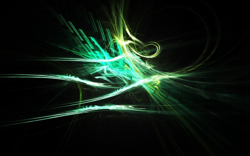 green light streaks abstract