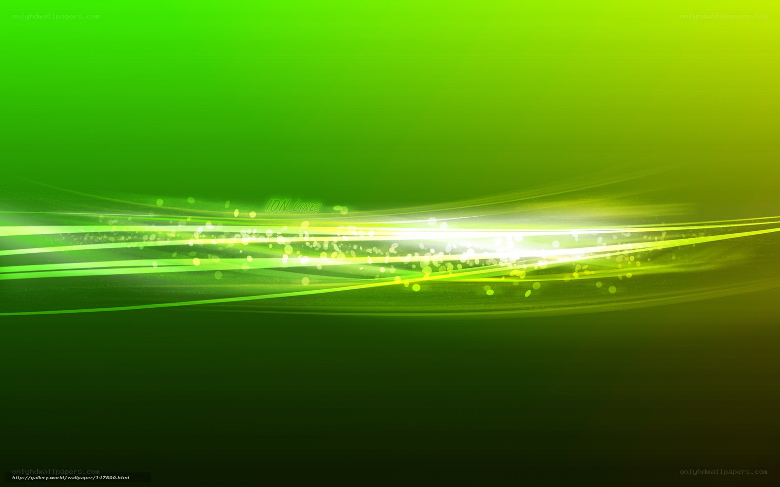 Green light streaks abstract
