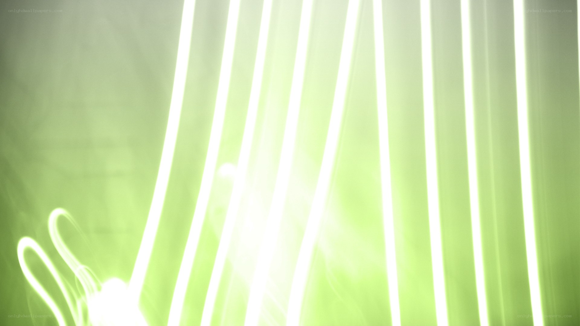 green light streaks abstract