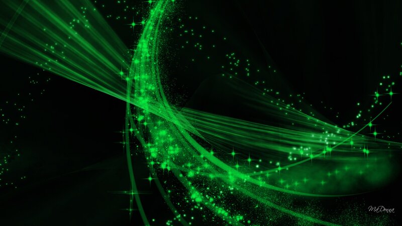 Green Light Streaks and Particles