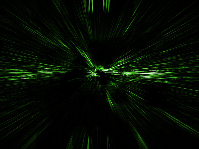 Green Light Streaks — Dynamic, Abstract, Darkness, Lines