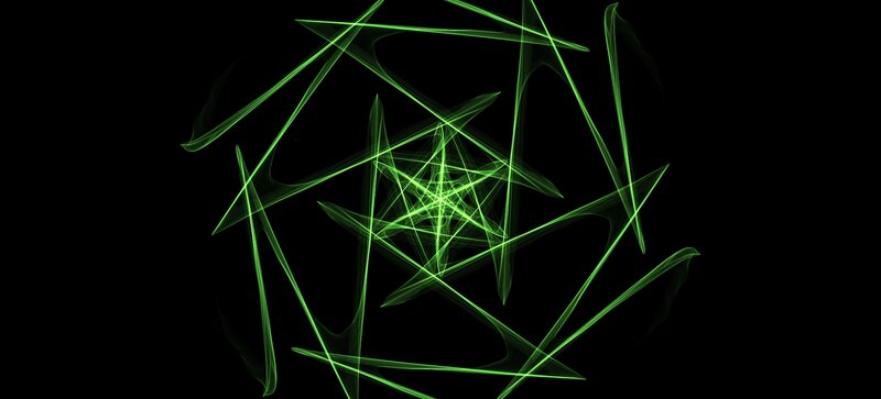 Green Light Streaks — Dynamic, Abstract