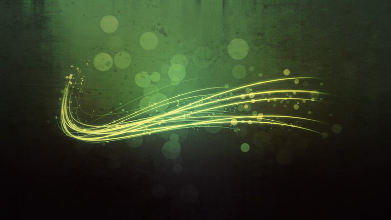 Green Light Streaks — Dynamic, Digital Art