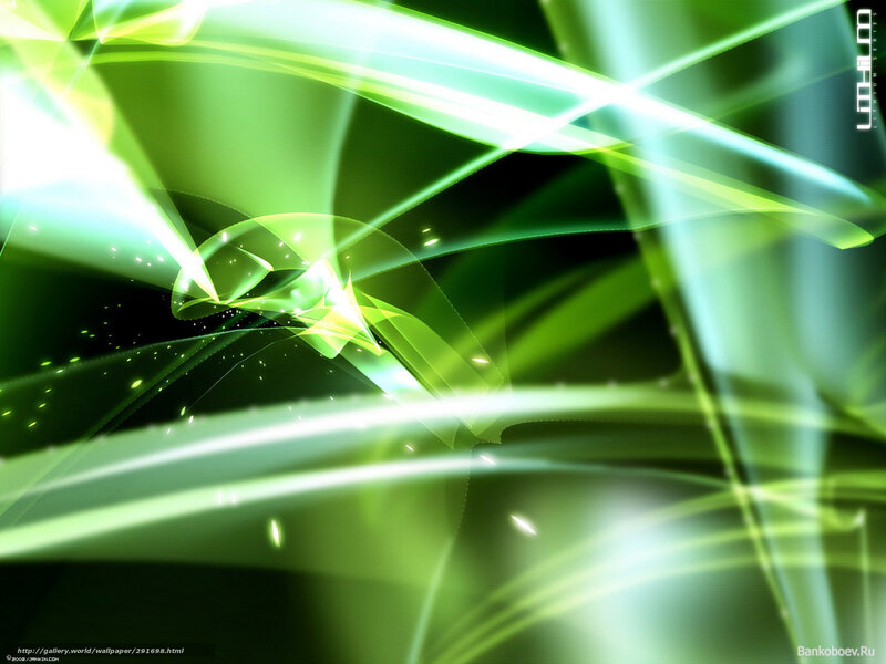 Green Light Streaks — Energetic, Abstract