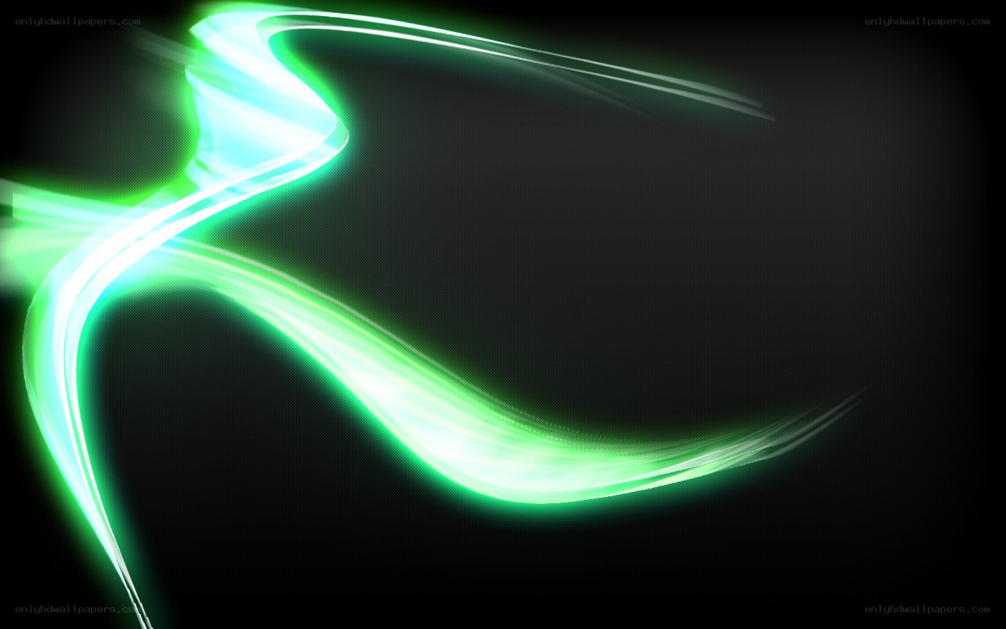 green light streaks on black