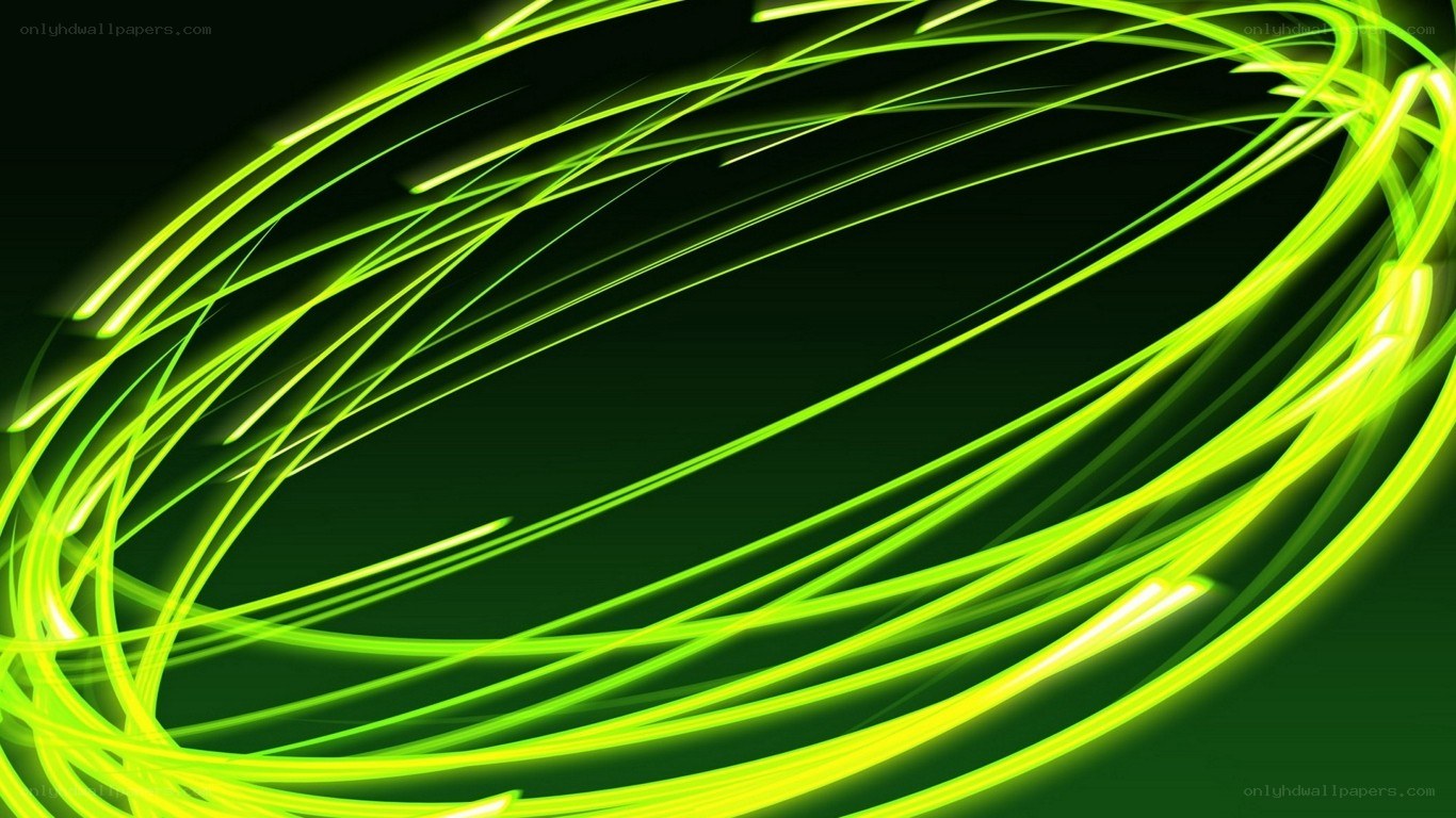 green light streaks on black
