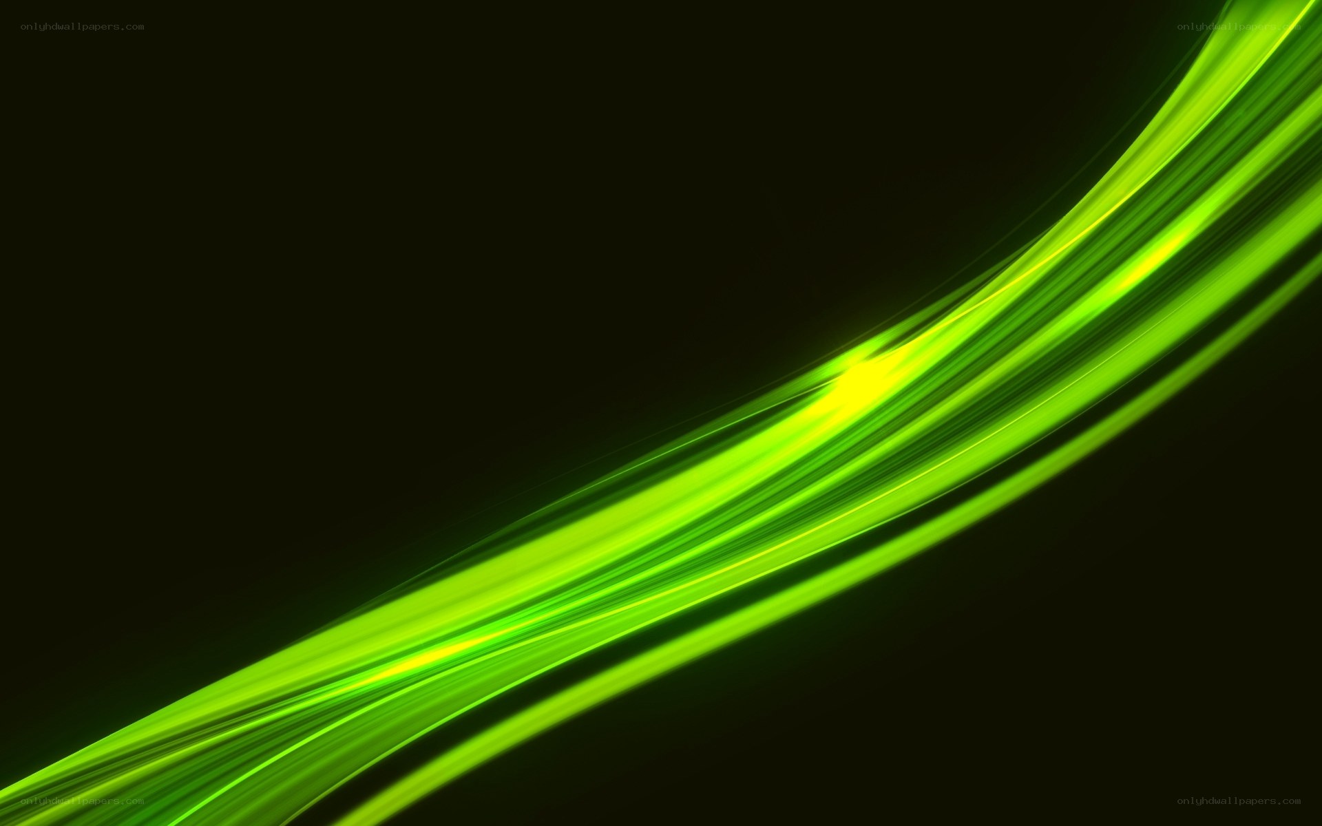 green light streaks on black