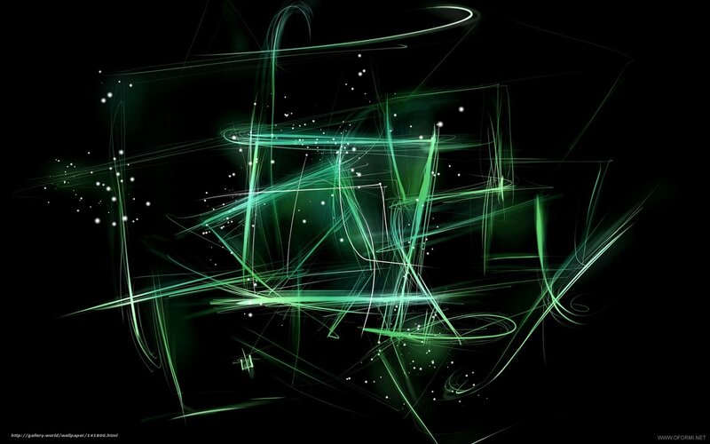 Green light streaks on black