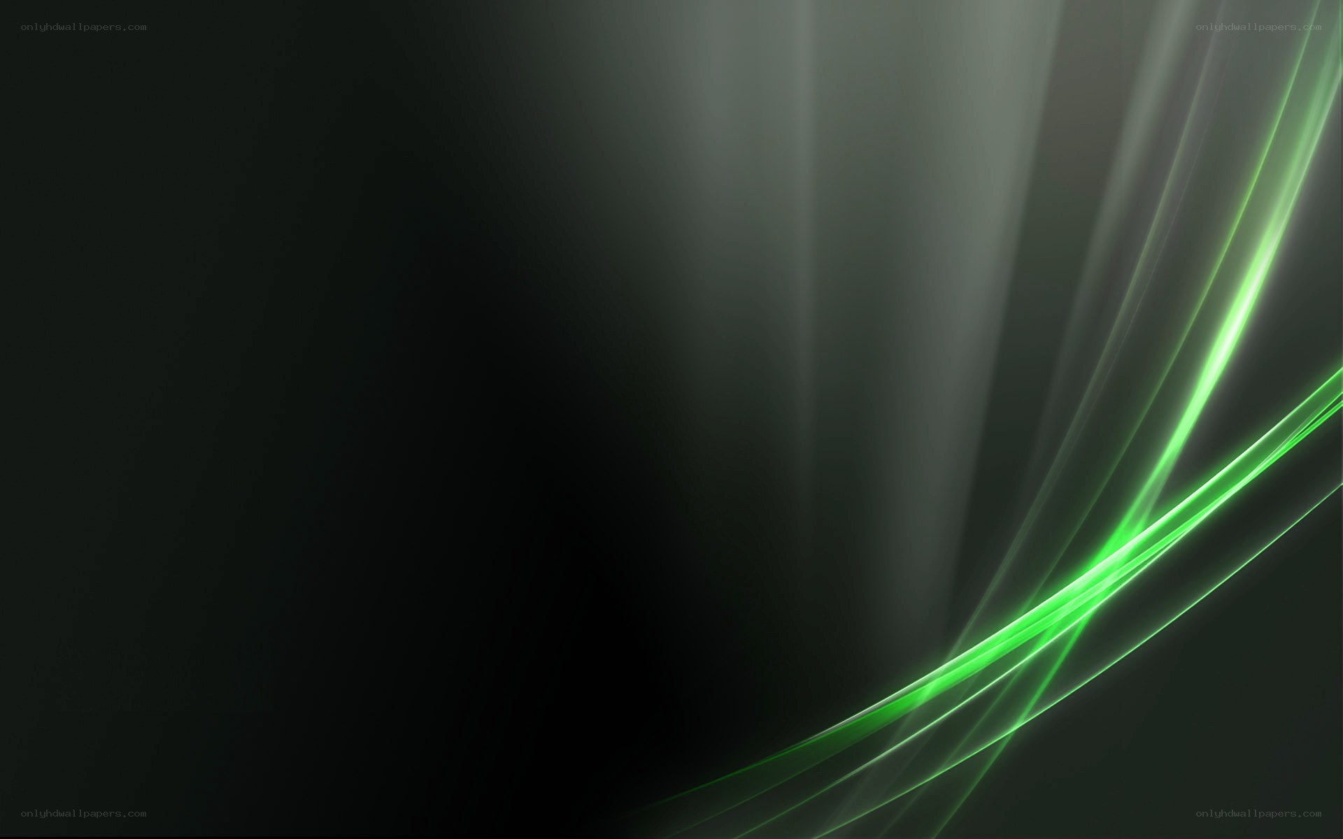 green light streaks on dark background