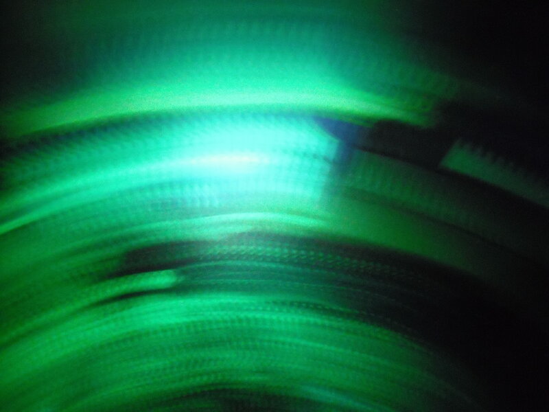 green light streaks