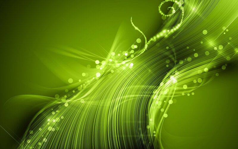 Green light swirl abstract