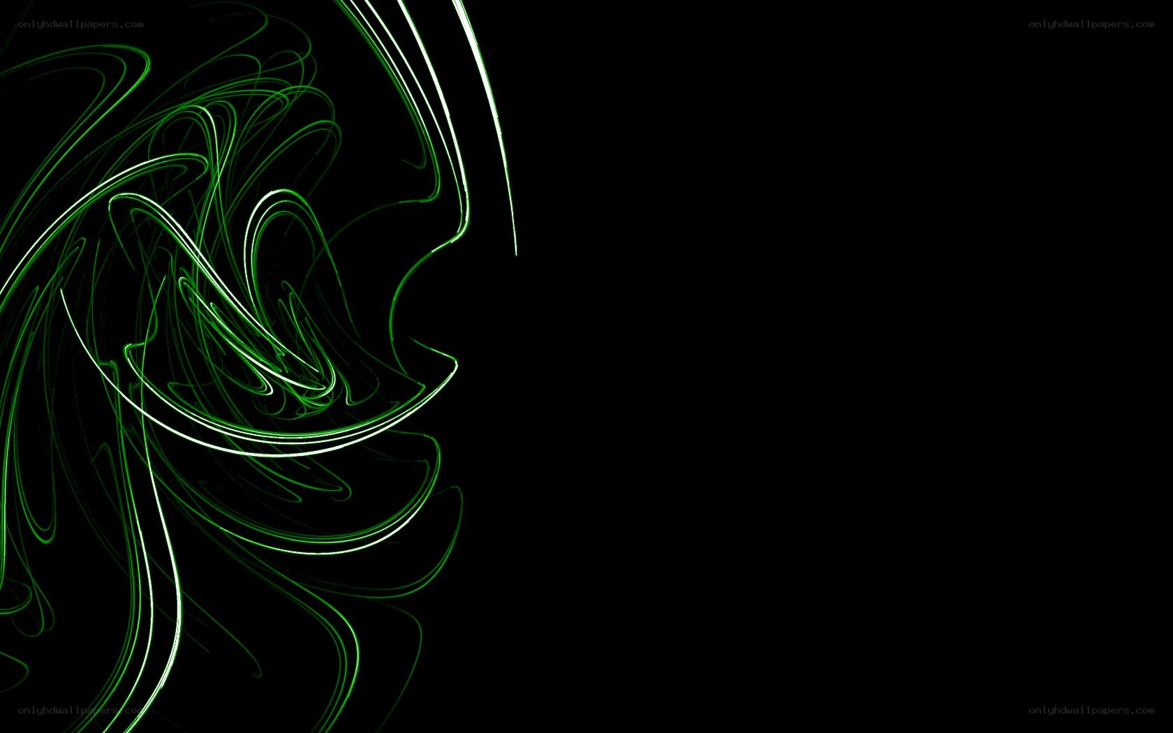 green light swirl abstract