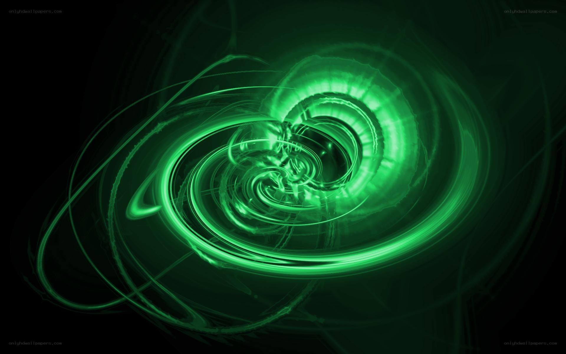 green light swirl abstract