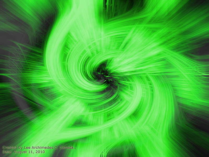 green light swirl abstract