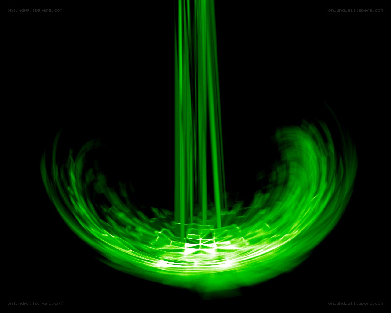 Green light swirl animation