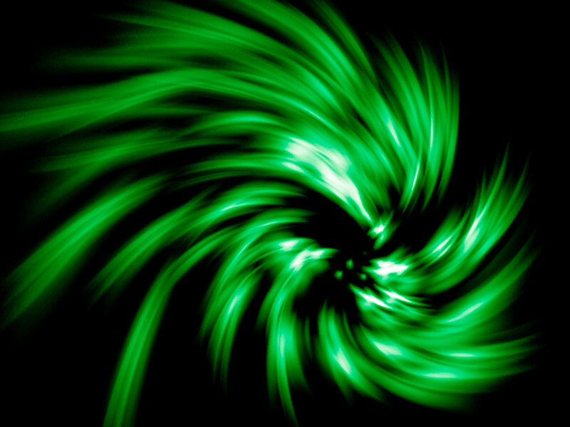 Green Light Swirl — Dynamic, Abstract, Black