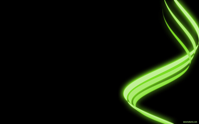 green light swirl on black