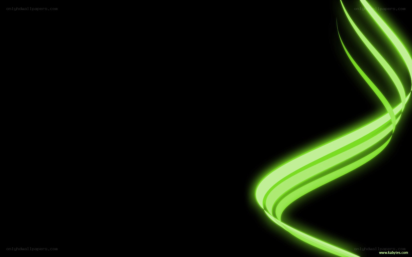 green light swirl on black