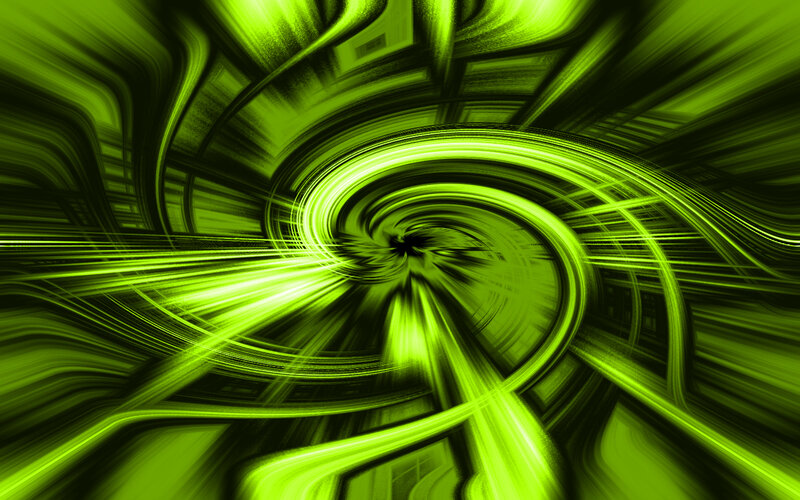 green light swirl tunnel
