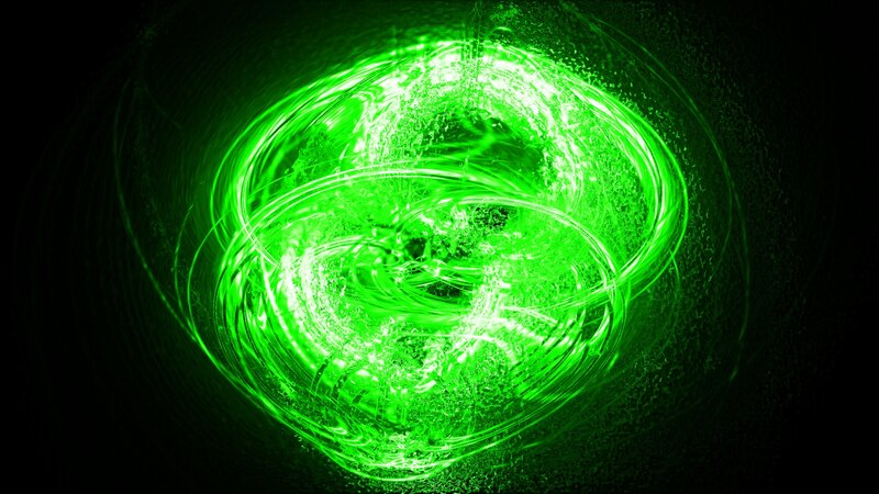 green light swirl vortex