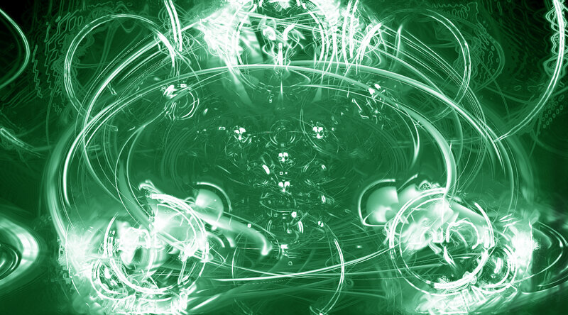 green light swirls abstract