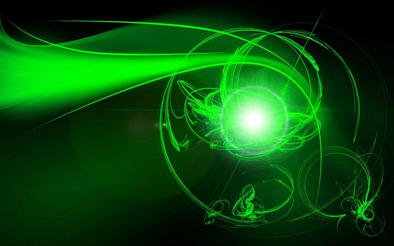 Green Light Swirls — Energetic, Abstract, Circles