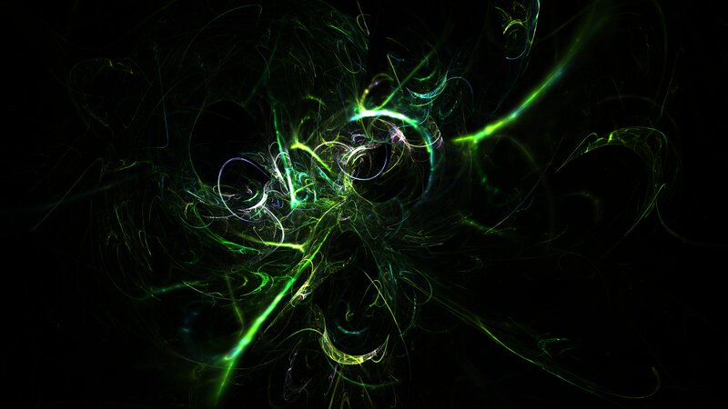 Green Light Swirls — Energetic, Abstract