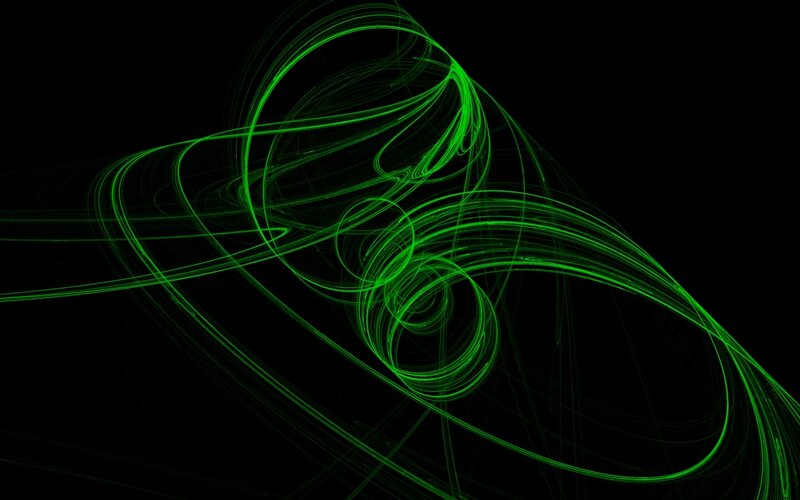 Green Light Trails — Dynamic, Abstract