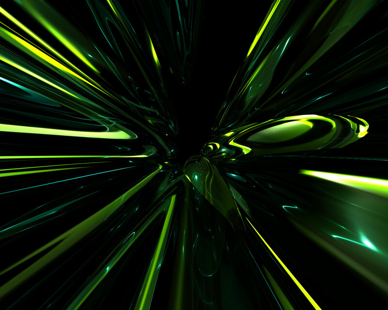 Green light tunnel animation