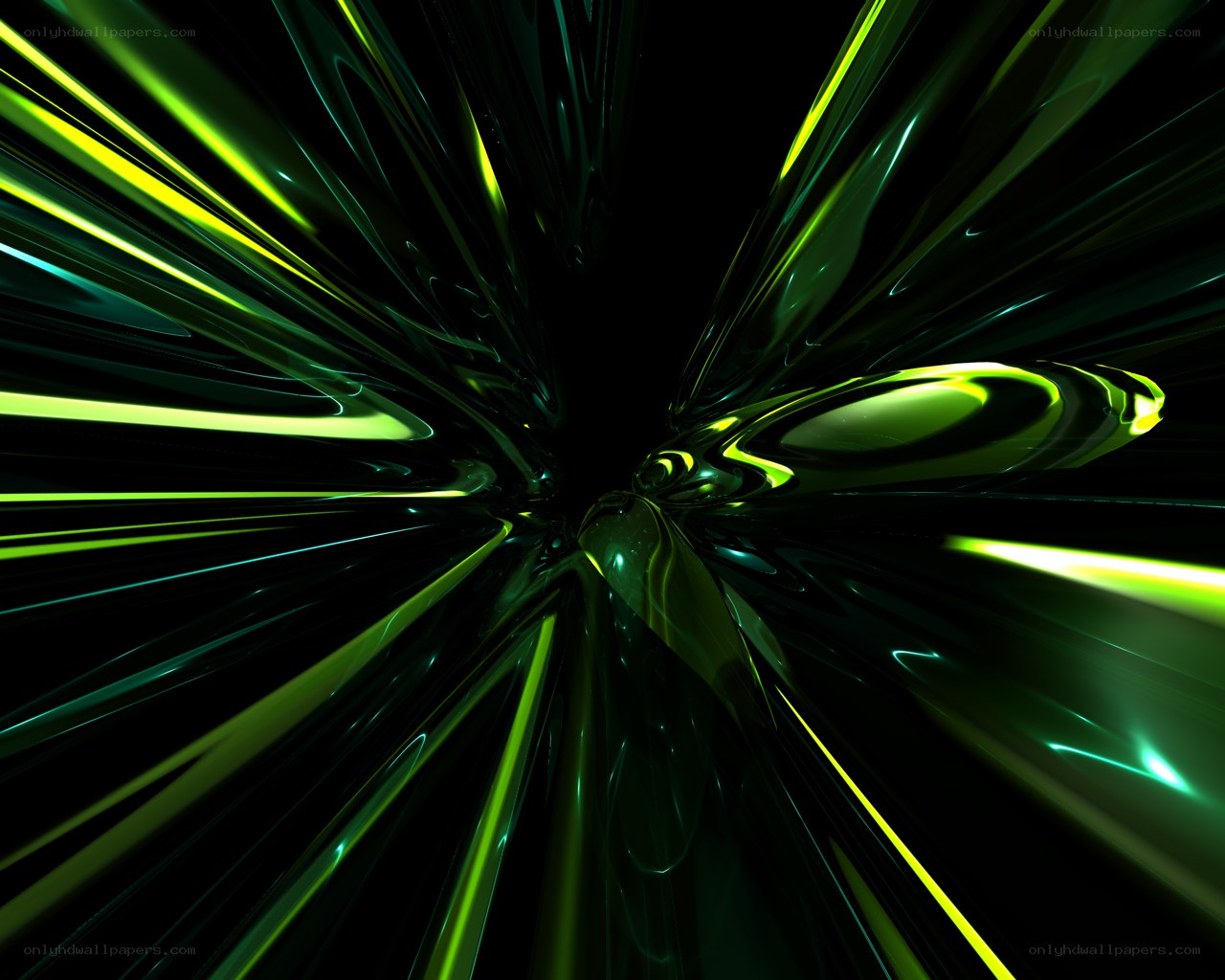 Green light tunnel animation