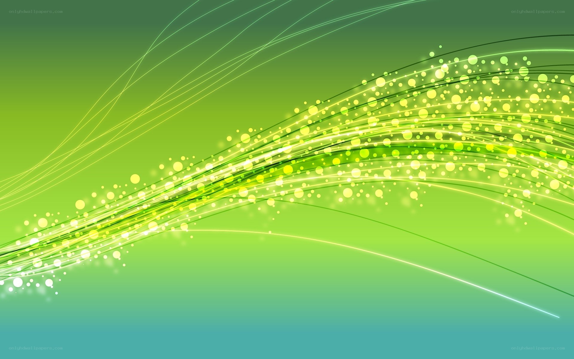 green light wave abstract