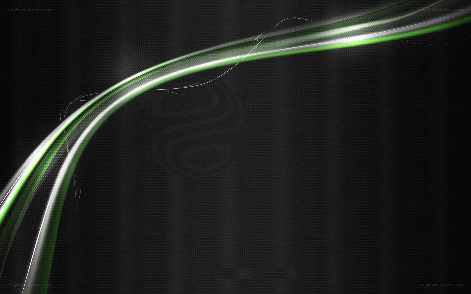 green light wave on dark background