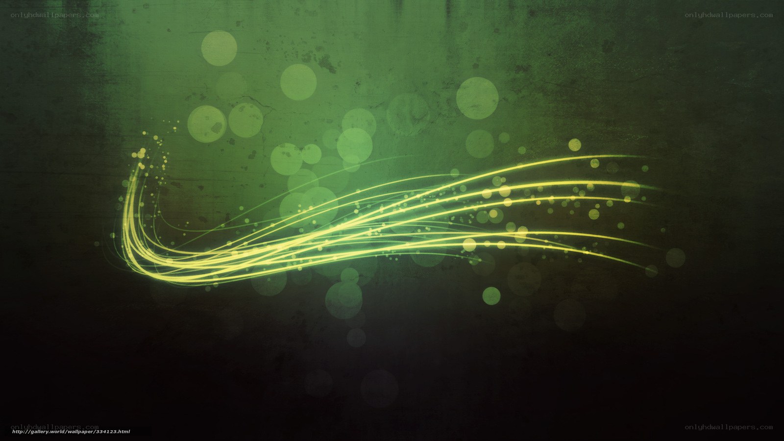 Green light waves abstract