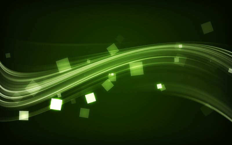 Green light waves and squares