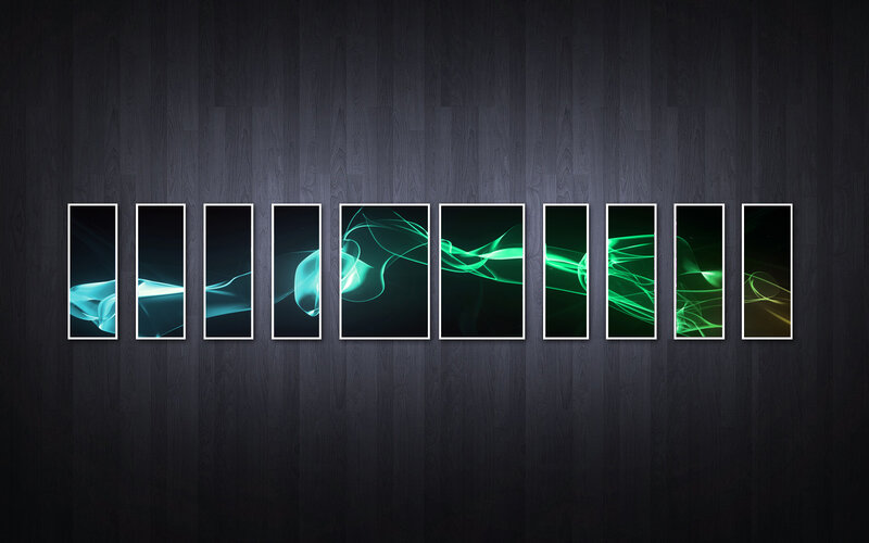 Green Light Waves — Black, Dark