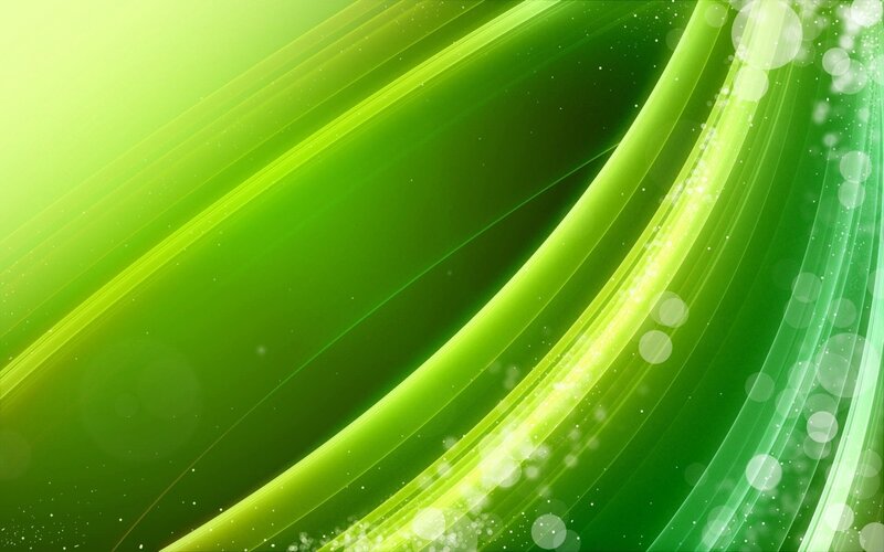 Green Light Waves — Dynamic, Abstract, Glow, Bokeh