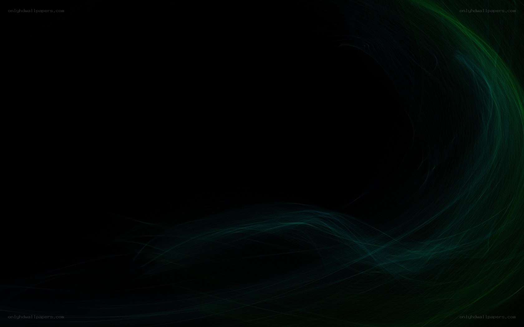 green light waves on black