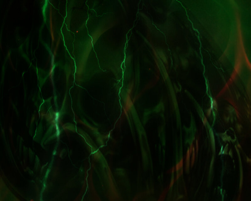 green lightning abstract