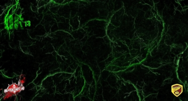 Green Lightning Pattern — Black