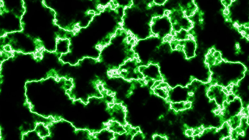 green lightning pattern