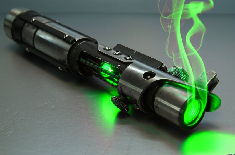 Green Lightsaber Hilt — Dramatic