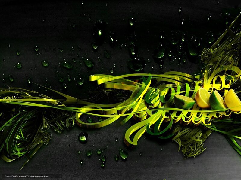 Green lime design wallpaper