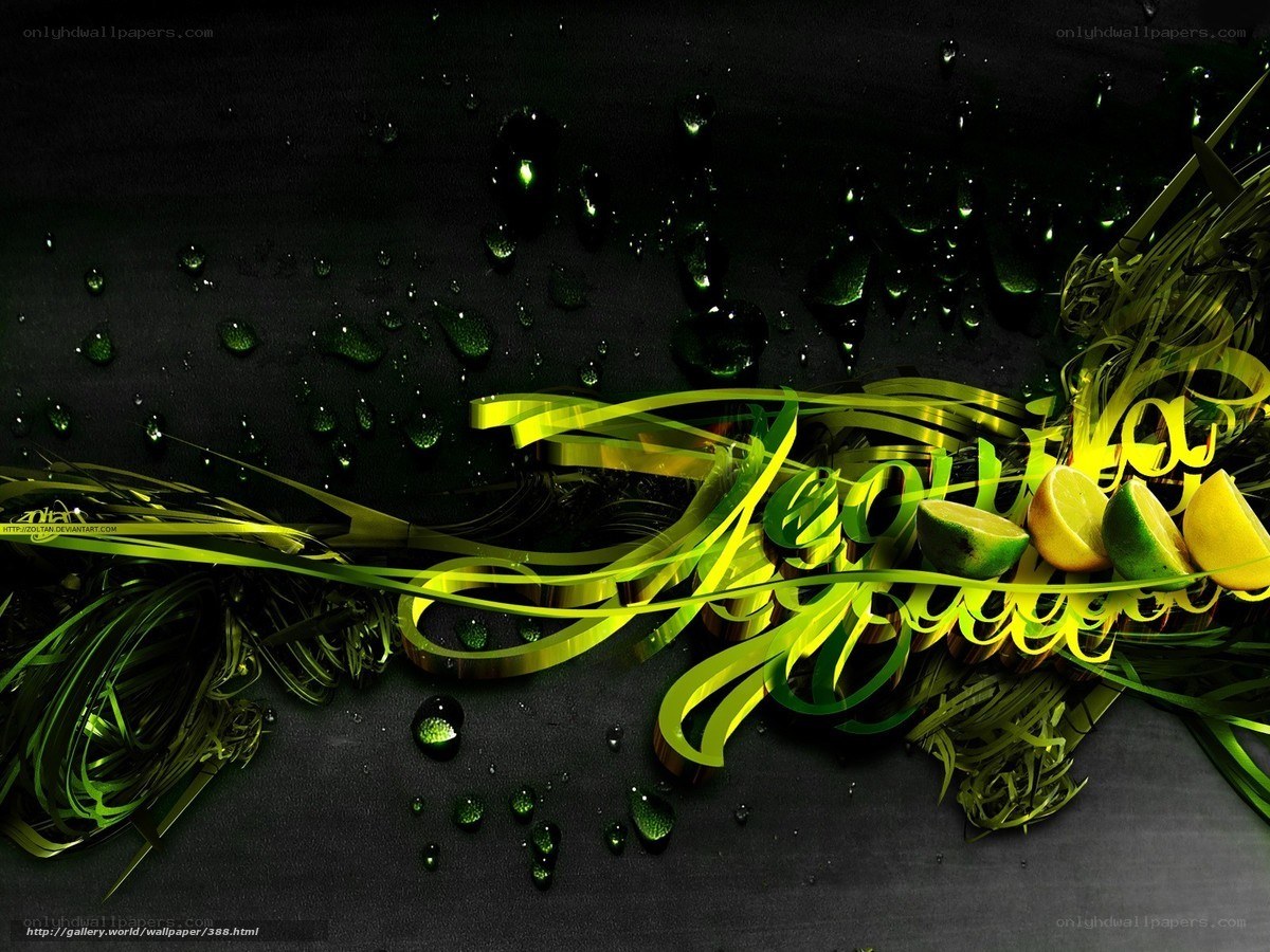 Green lime design wallpaper