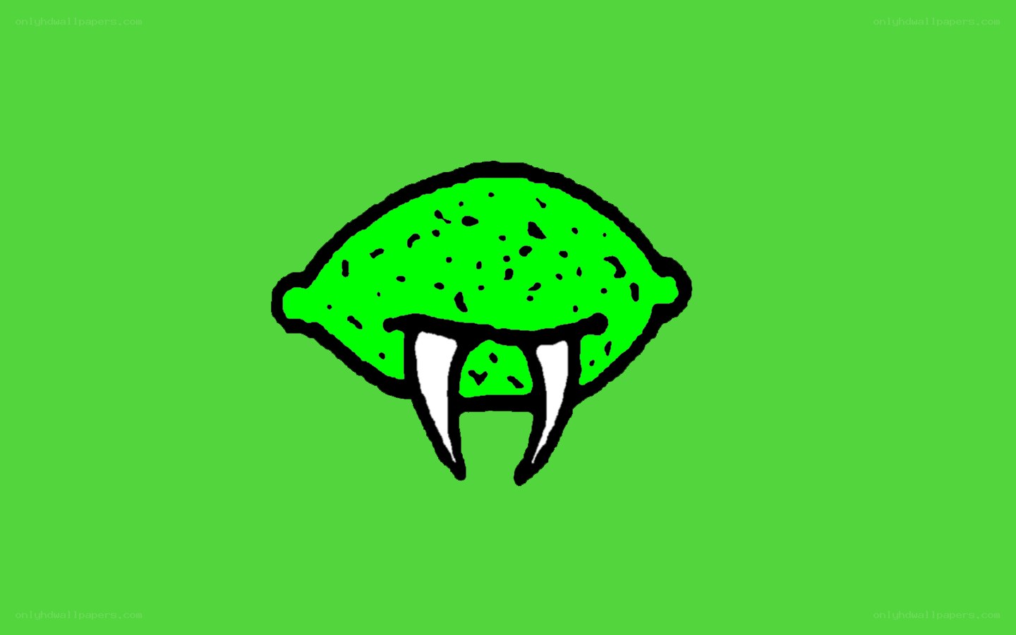 green lime with fangs