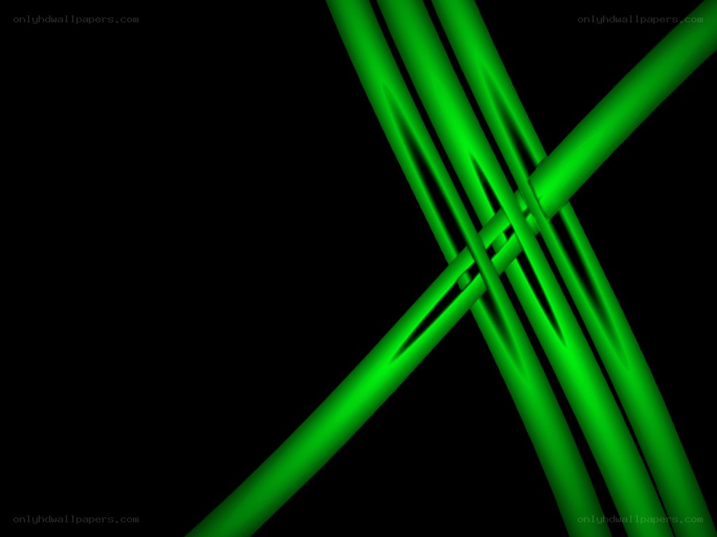 green lines crossing on black