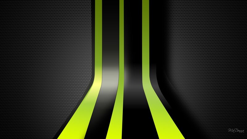 Green Lines on Black Mesh