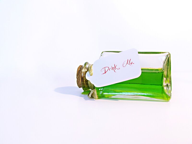 Green Liquid Bottle