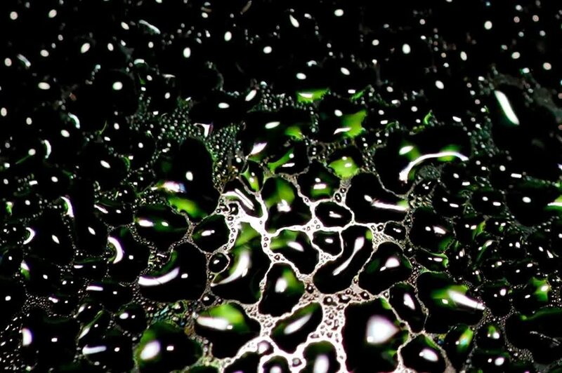 Green Liquid Bubbles — Black