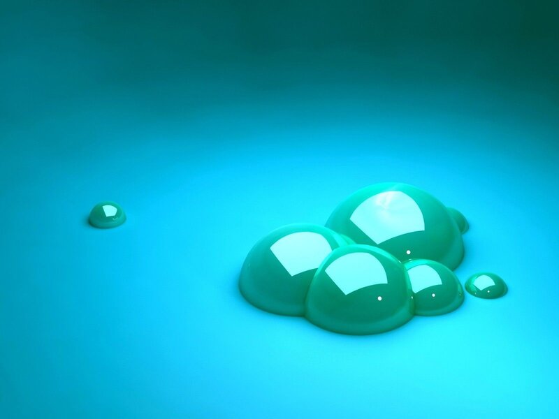 Green Liquid Bubbles — Blue