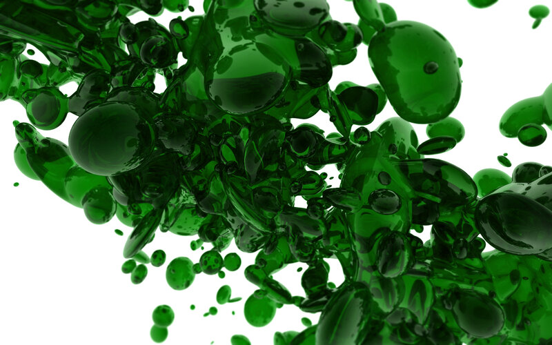 Green Liquid Bubbles — Dynamic
